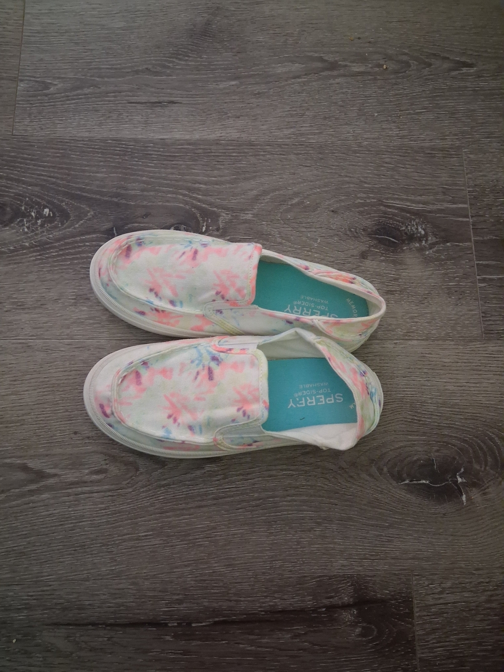 Sperry Girl’s Slip-On Canvas Sneakers - Pastel Tie-Dye
